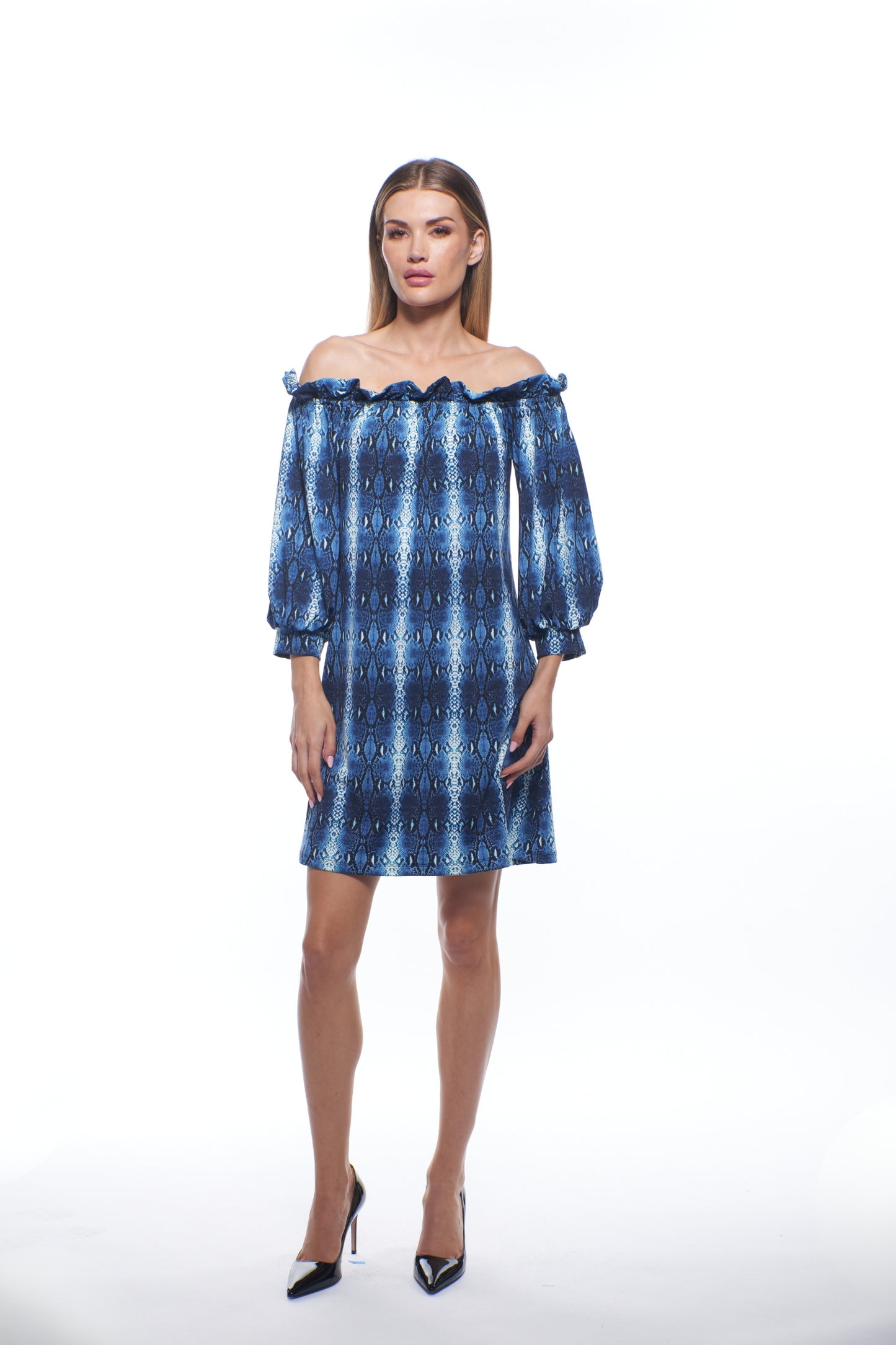 Ofelia Dress – Blue Snake