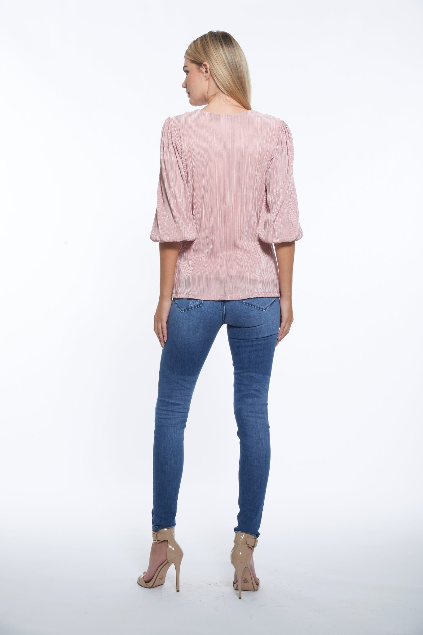 Gale Top - Blush Plisse