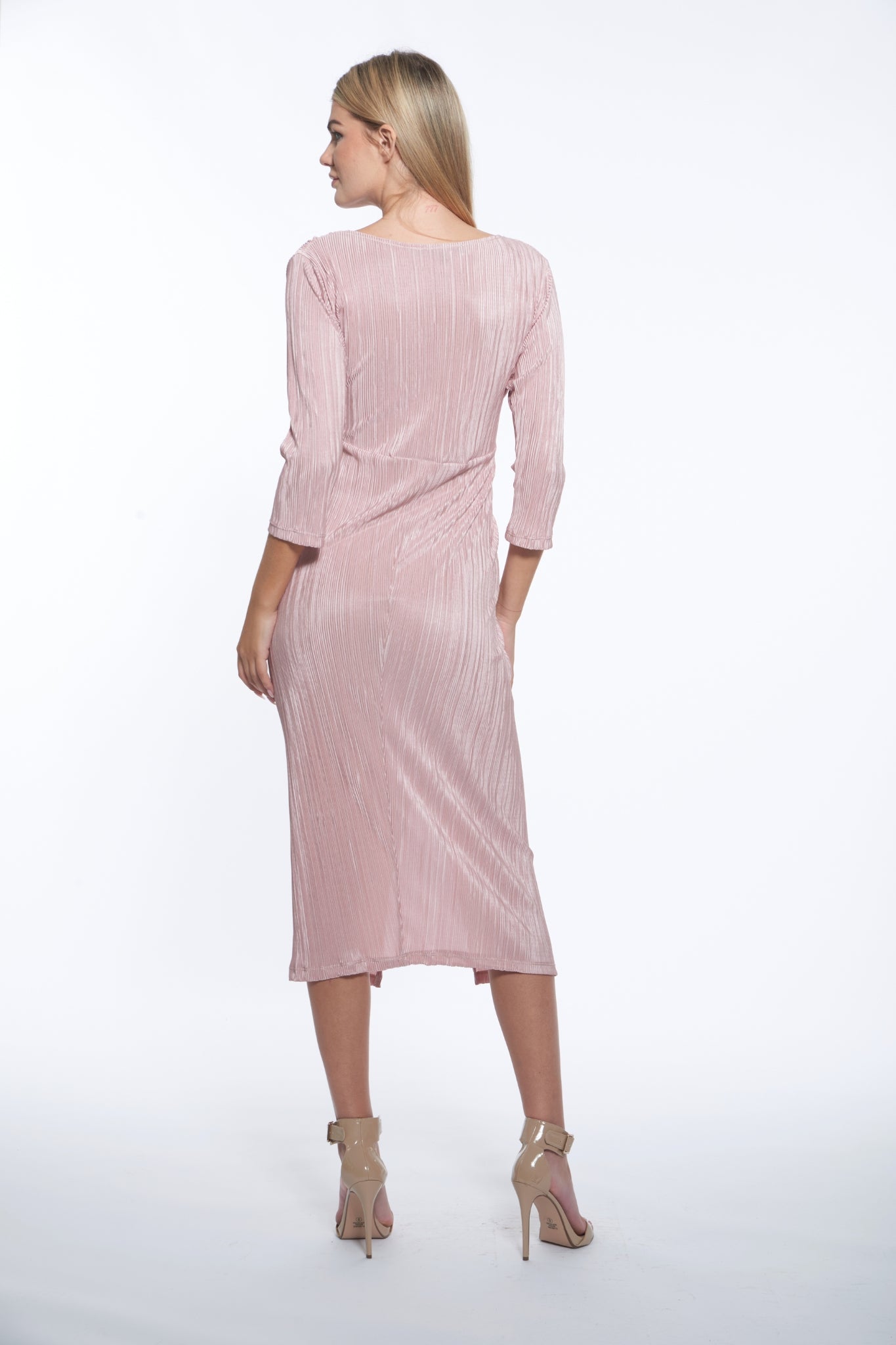 Keller Dress - Blush Plisse