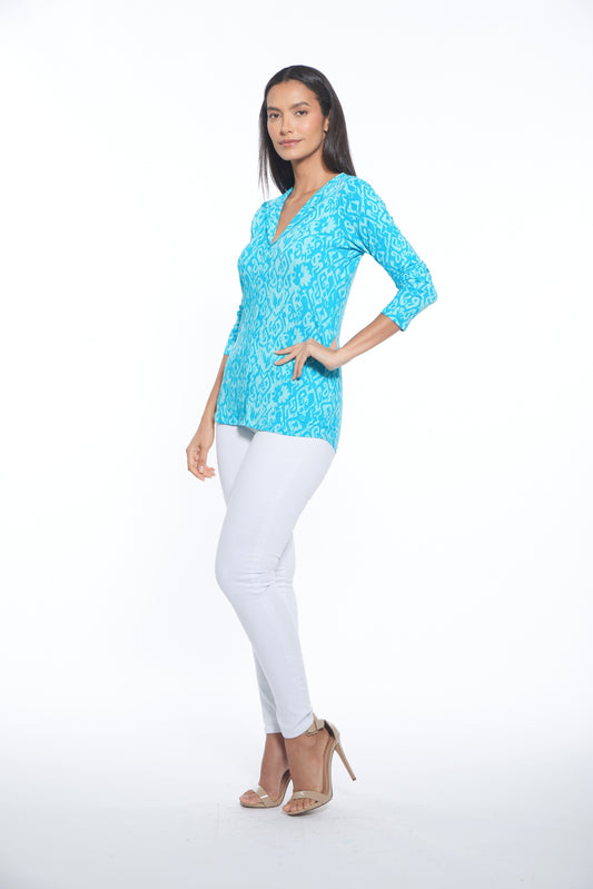 Sisa Top in Atlantis Print by Julian Chang