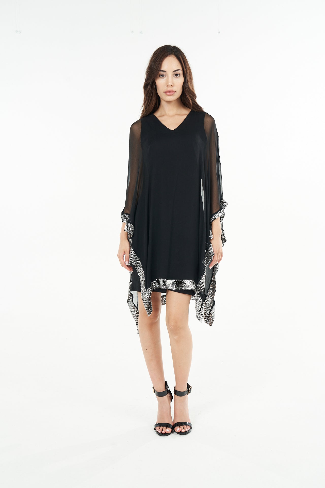 Penny Dress - Black / Silver Sequins