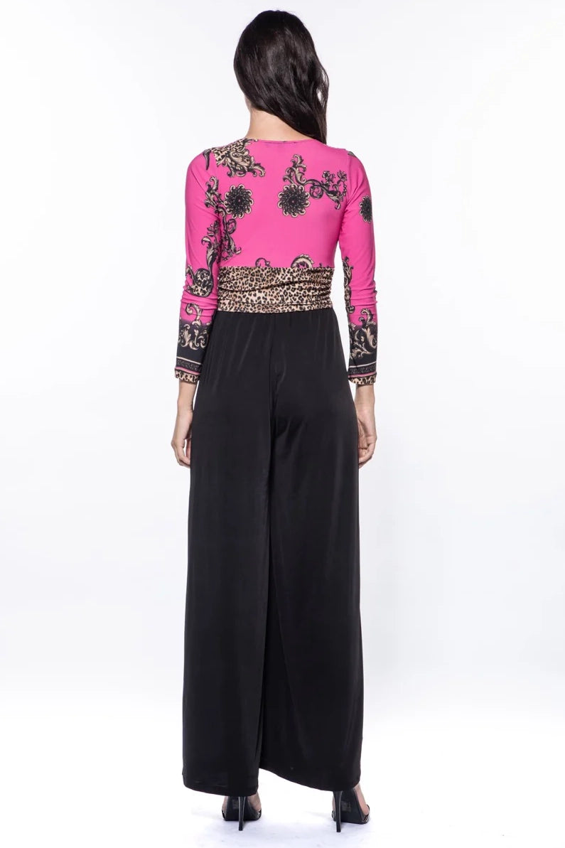 Amber Mixed Wide Leg Jumpsuit
