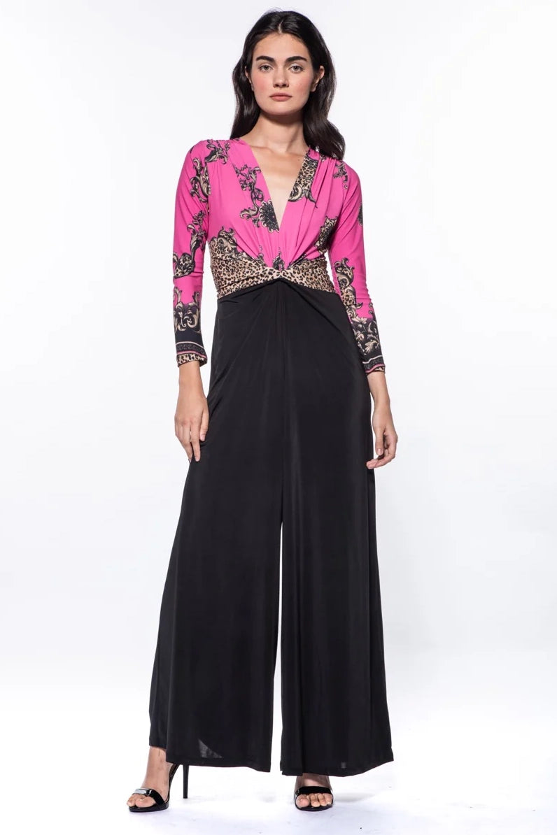 Amber Mixed Wide Leg Jumpsuit