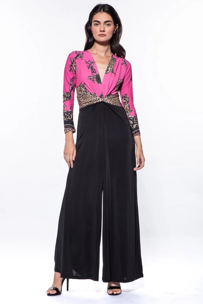 Amber Mixed Wide Leg Jumpsuit