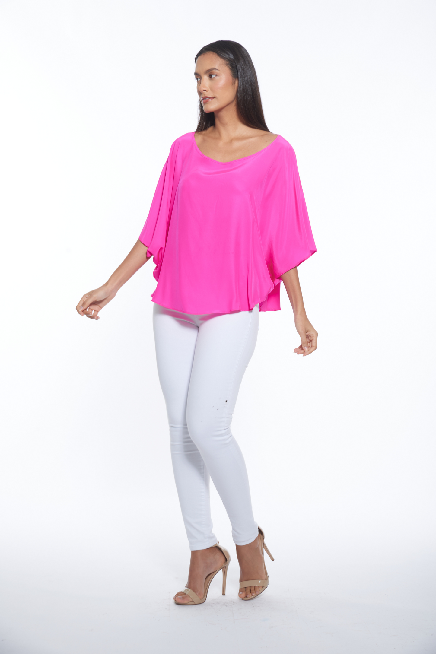 Luany Top - Fuchia Silk