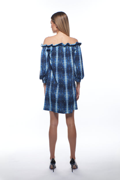 Ofelia Dress – Blue Snake