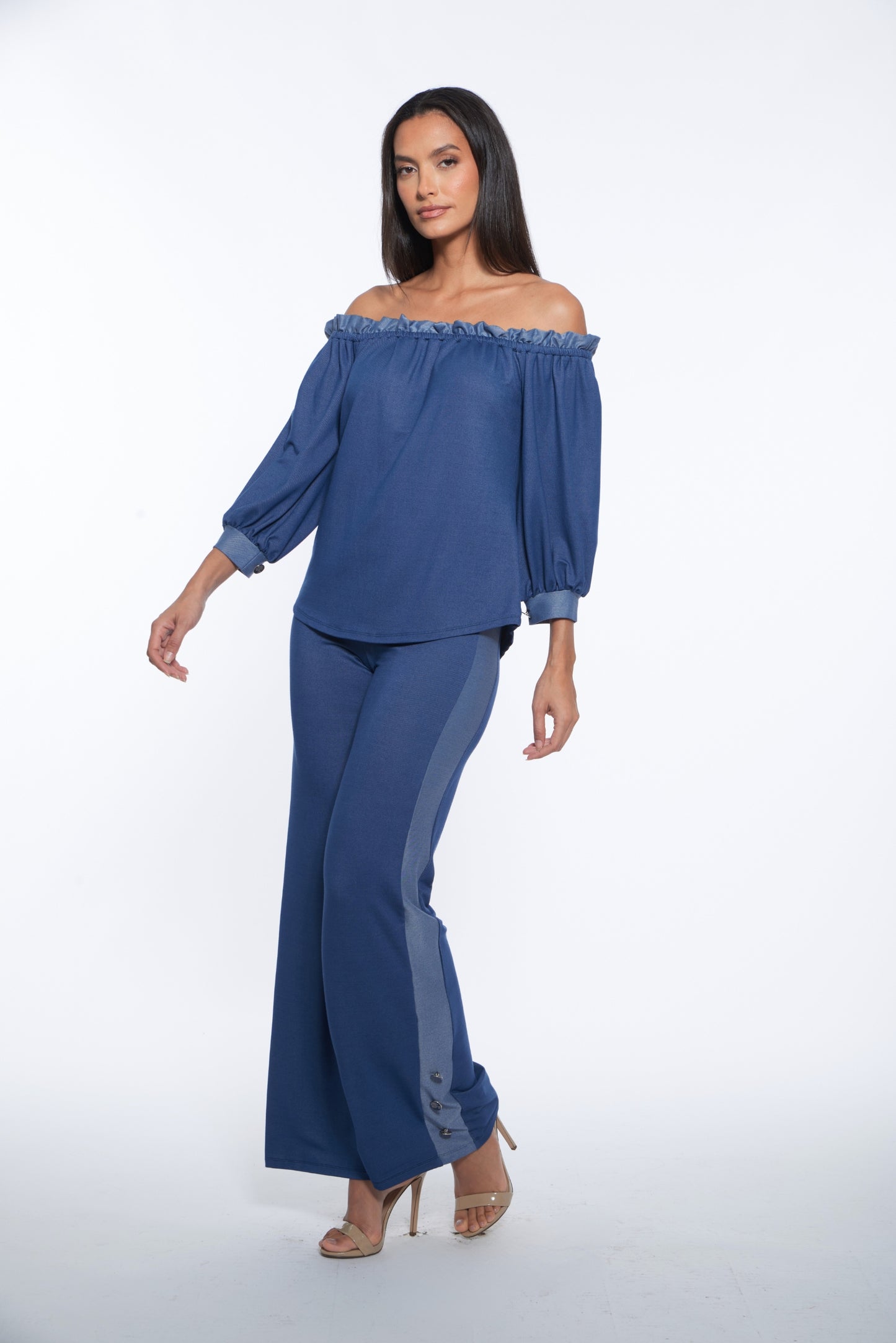Ofelia Top Denim Print