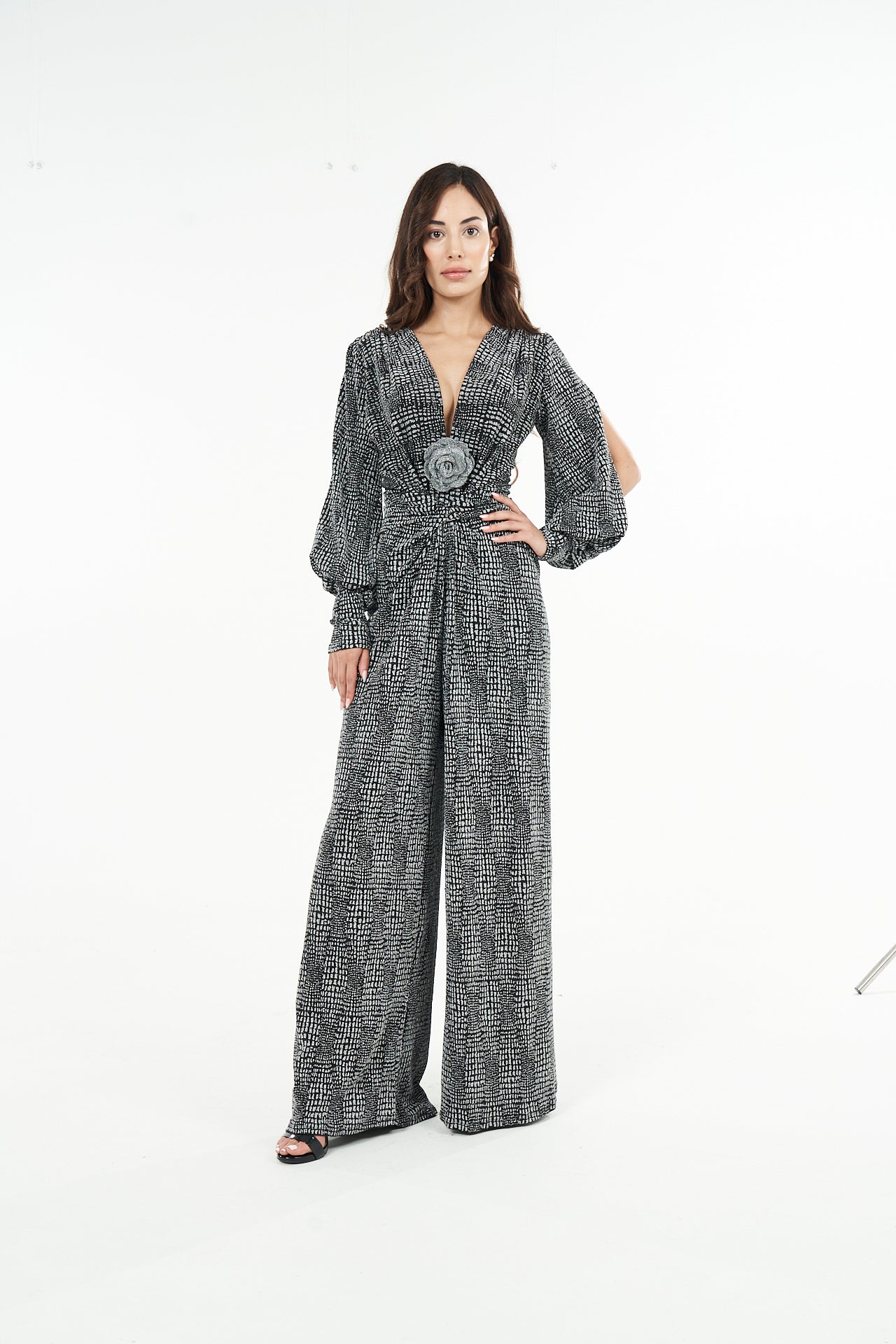 Karen Jumpsuit - Silver Snake