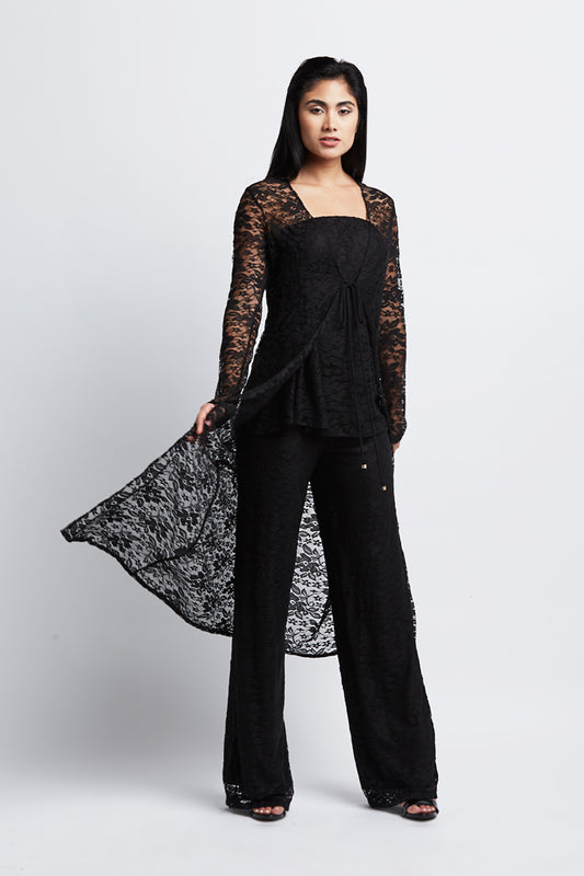 Carmen Duster Black Lace